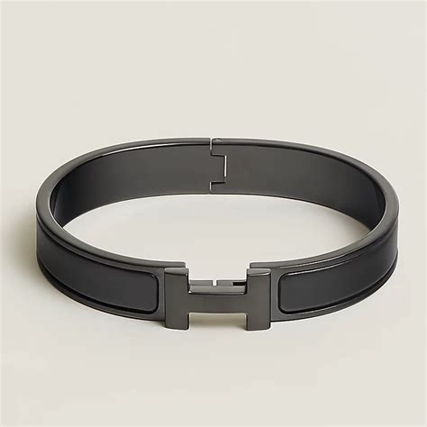 black hermes braclet|hermes black enamel bracelet.